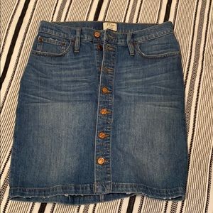Jcrew denim button up skirt